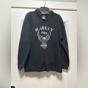 Harley Davidson Split Neck Heavyweight Hoodie